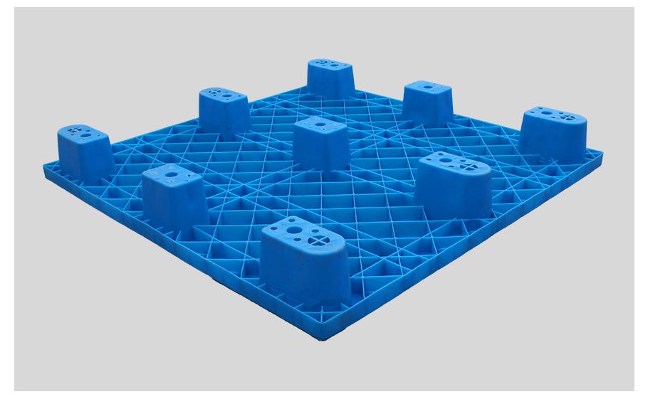 軒盛塑業(yè)1111網(wǎng)格九腳塑料托盤(pán)反面