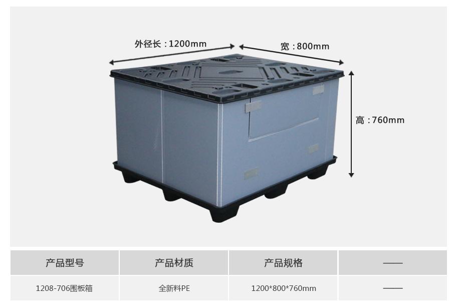 軒盛塑業(yè)1208-760塑料圍板箱 軒盛塑業(yè)1208-760塑料圍板箱