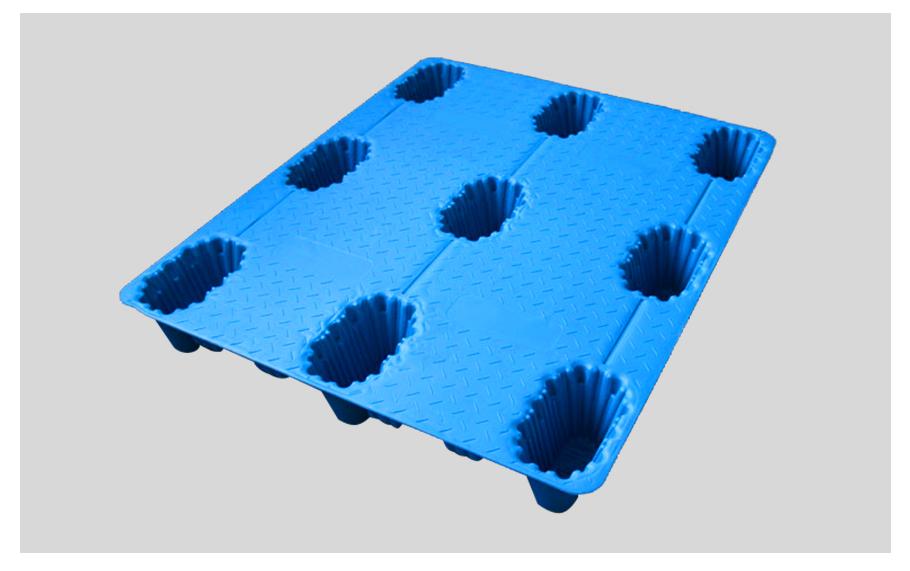 軒盛塑業(yè)1210九腳吹塑托盤(pán)10kg 軒盛塑業(yè)1210九腳吹塑托盤(pán)10kg