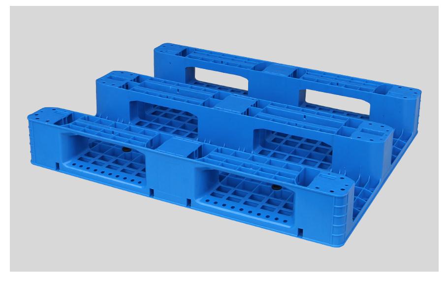 1008網(wǎng)格川字塑料托盤背面
