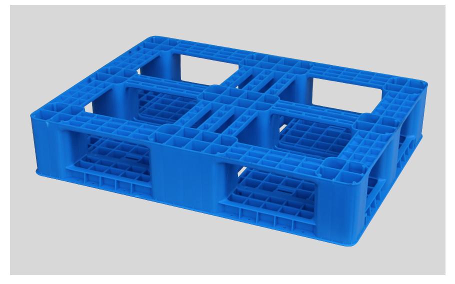 8060網(wǎng)格田字塑料托盤反面 8060網(wǎng)格田字塑料托盤反面